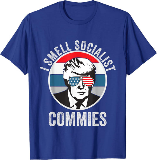 Pro Trump I Smell Commies Political Humor T-Shirt - T-Shirt | Royal