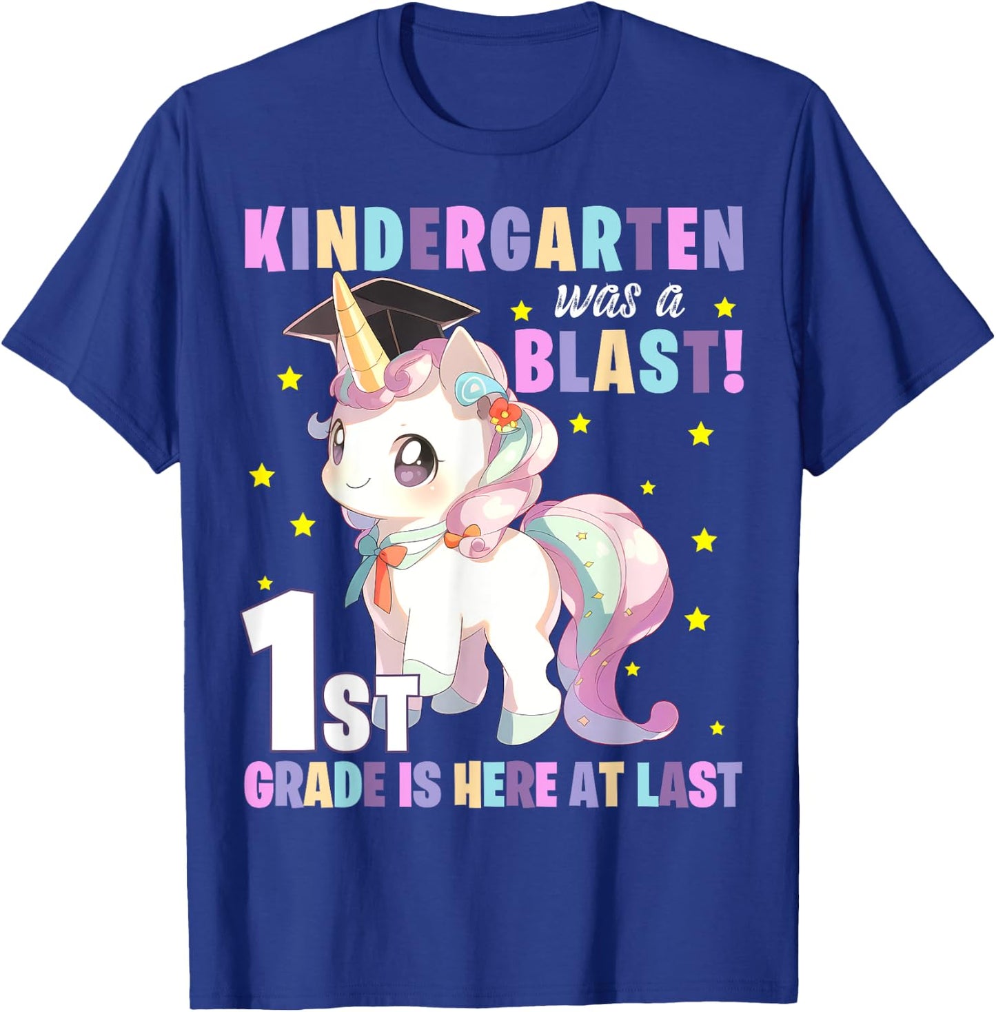 Kindergarten Graduation Unicorn Kindergarten Graduate Girls T-Shirt - T-Shirt | Royal