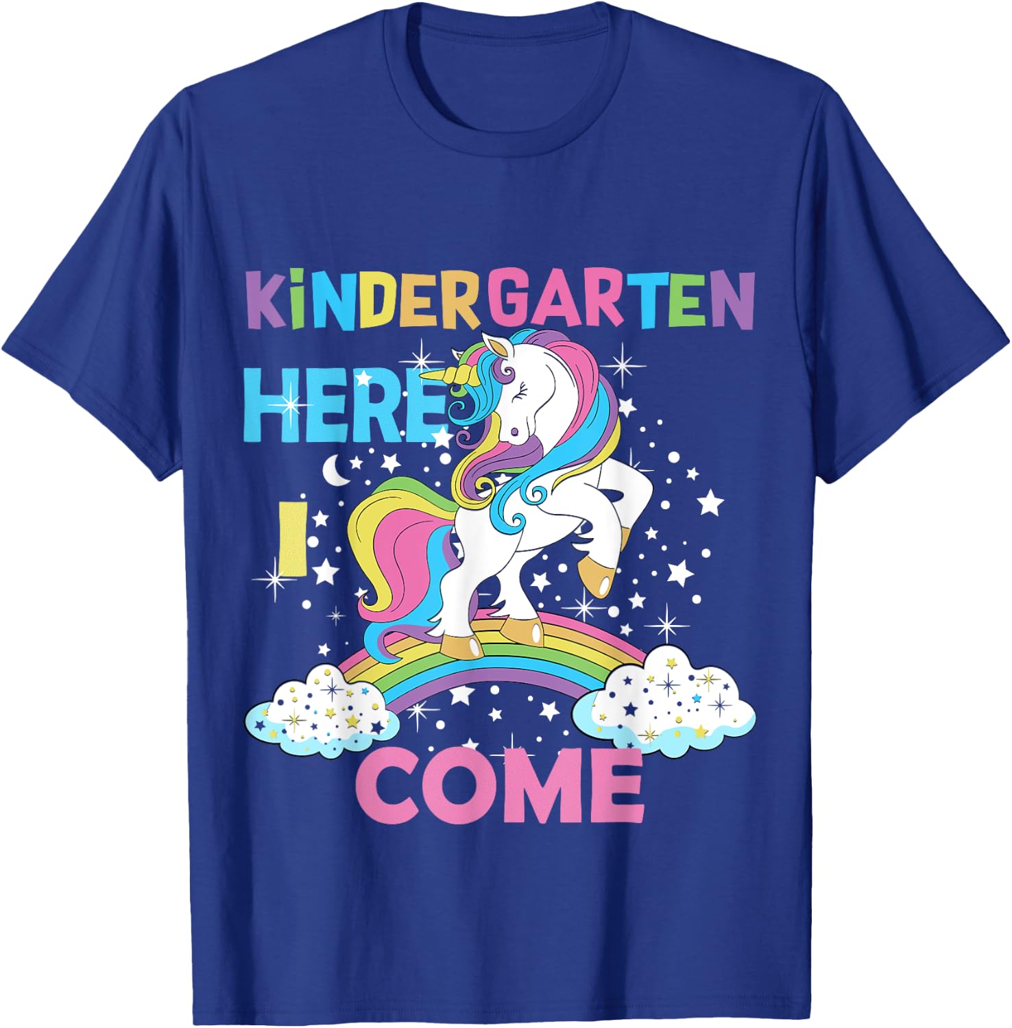 Unicorn Kindergarten Here I come School Kindergarten Girl T-Shirt - T-Shirt | Royal