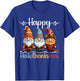 Happy Hallothanksmas Halloween Thanksgiving Christmas T-Shirt - T-Shirt | Royal