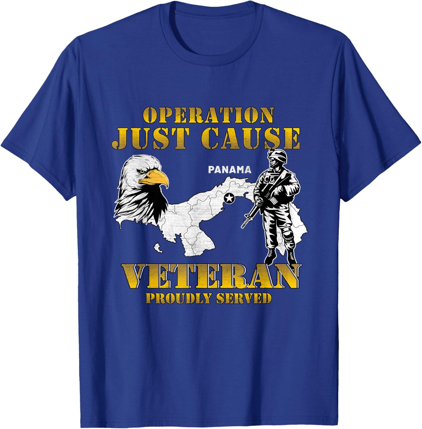 Operation Just Cause Panama Veteran Vintage Gifts T-Shirt - T-Shirt | Royal