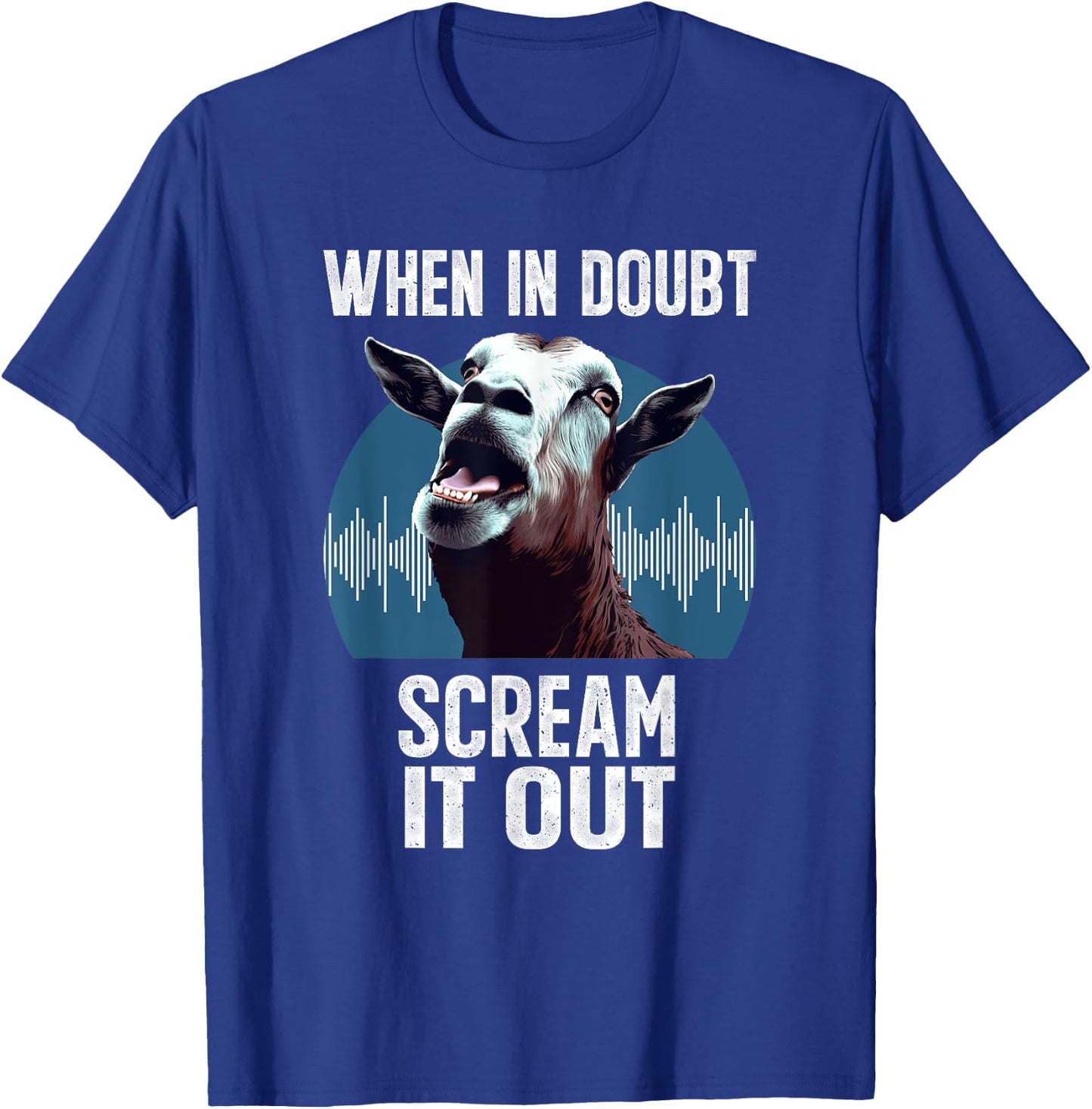 Screaming Goat Scream It Out Meme Face Goat Owner Farmer T-Shirt - T-Shirt | Royal