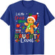 Funny Check Your Naughty Level Christmas Gingerbread Nurse T-Shirt - T-Shirt | Royal