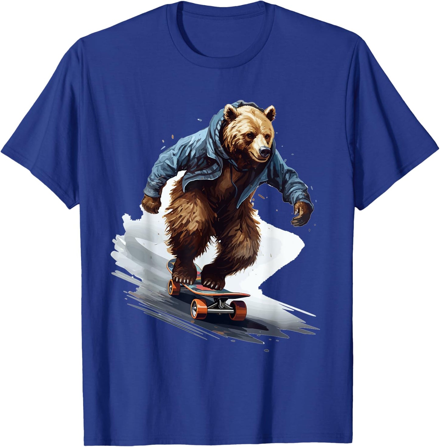Grizzly Skater - Skateboard Skateboarder Skateboarding T-Shirt - T-Shirt | Royal