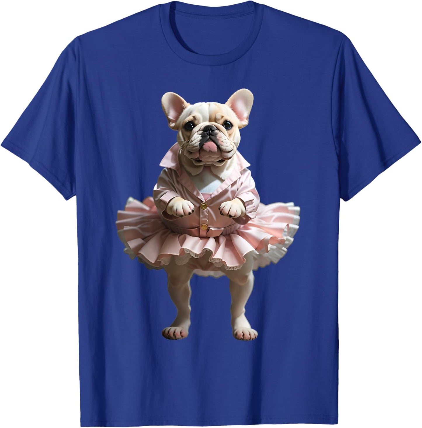 French Bulldog Ballet Funny Dog Owner Pet Tutu Graphic Women Kids T-Shirt - T-Shirt | Royal