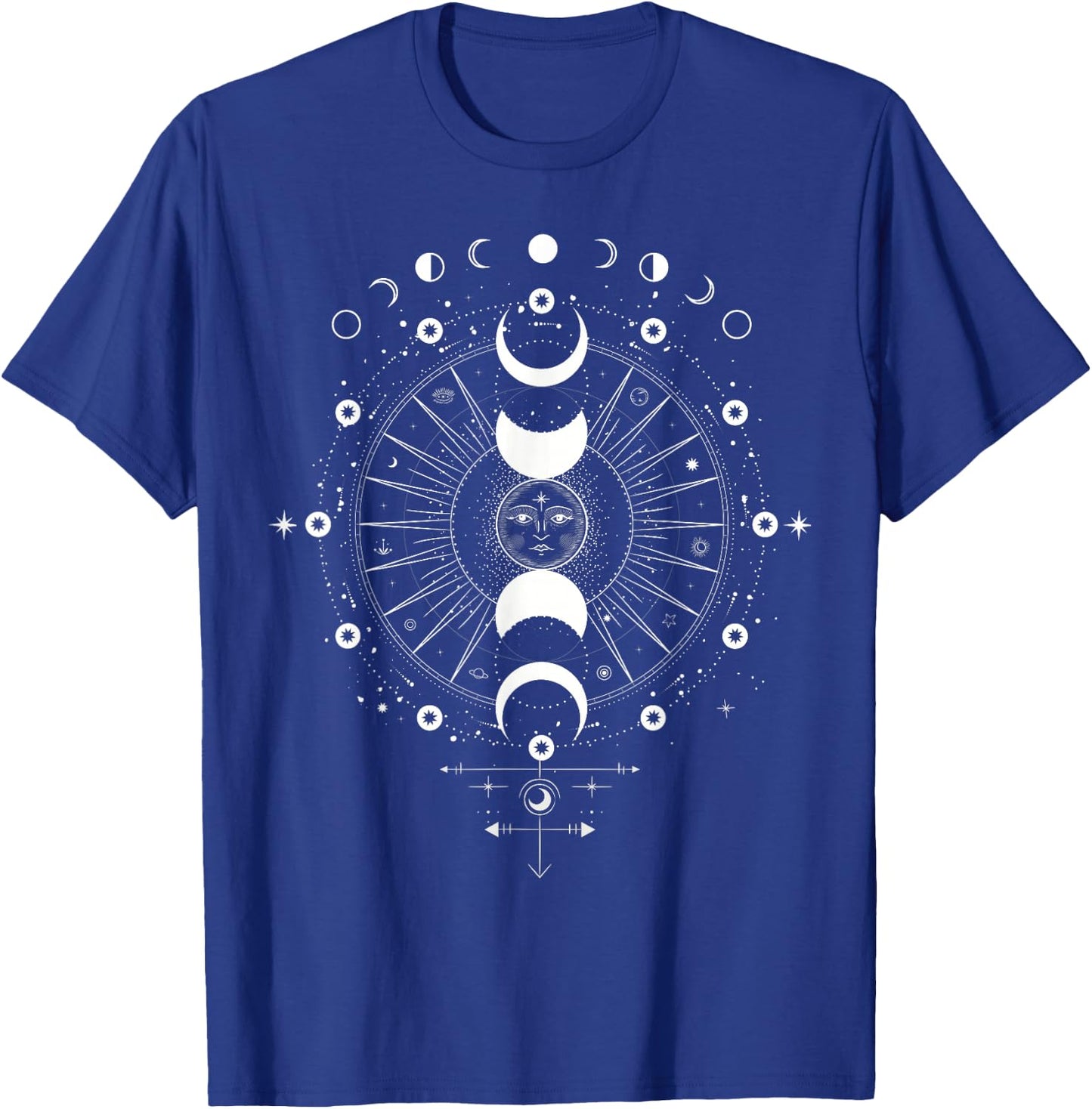 Magic Energy of the Sun, Stars & Moon Boho Graphic T-Shirt - T-Shirt | Royal