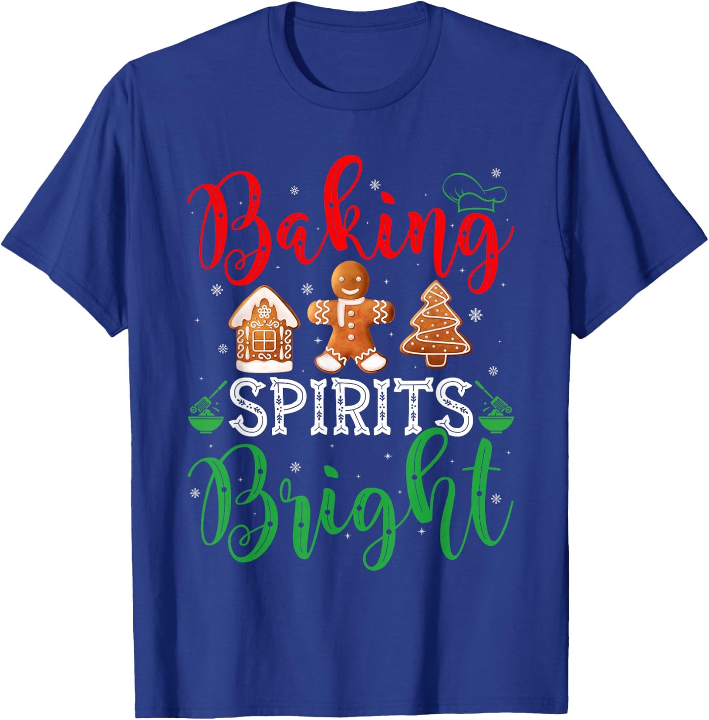 Christmas Baking Spirits Bright Cute Christmas Pajama T-Shirt - T-Shirt | Royal