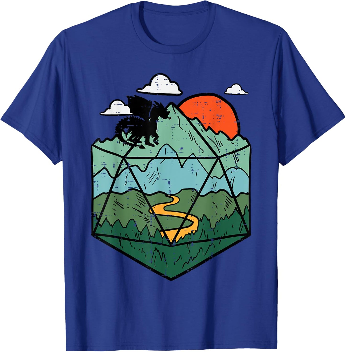 RPG Mountain Gamer Men Boys Kids Youth T-Shirt - T-Shirt | Royal