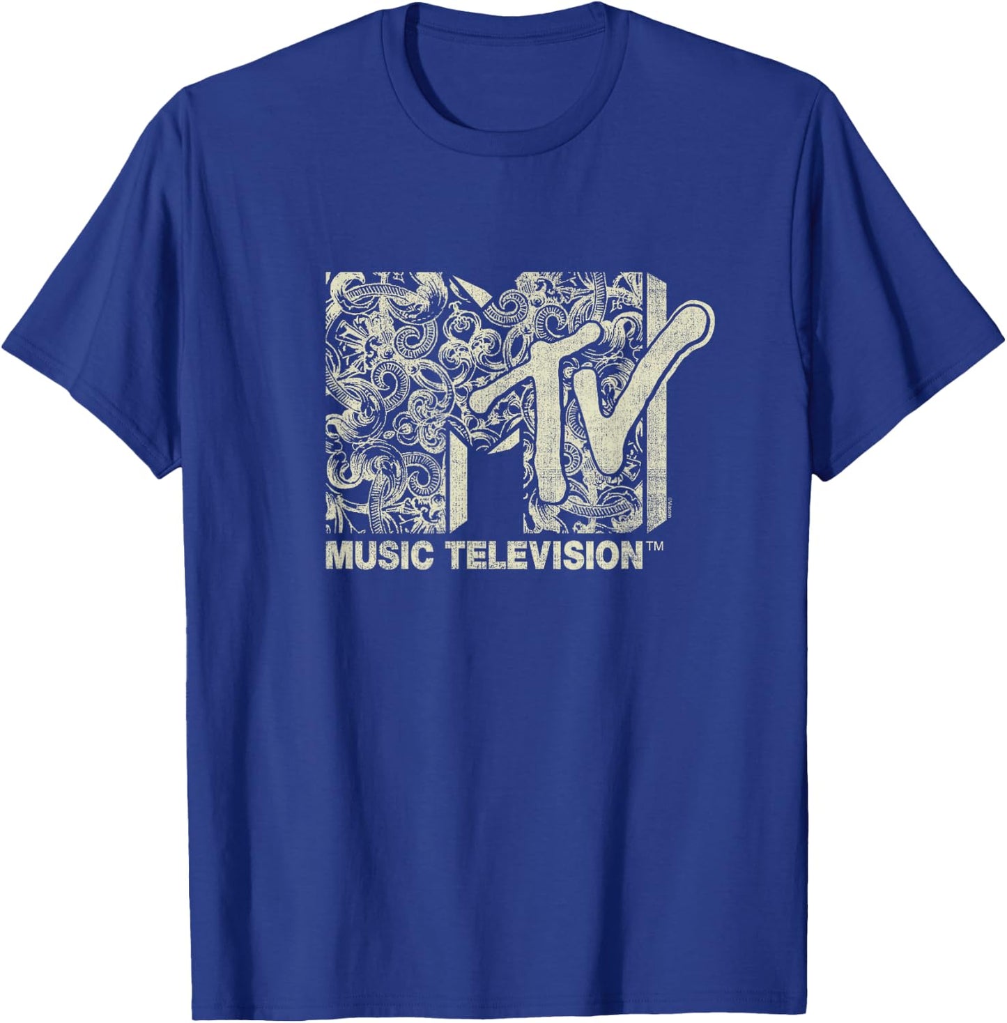 MTV - Brocade MTV logo T-Shirt - T-Shirt | Royal