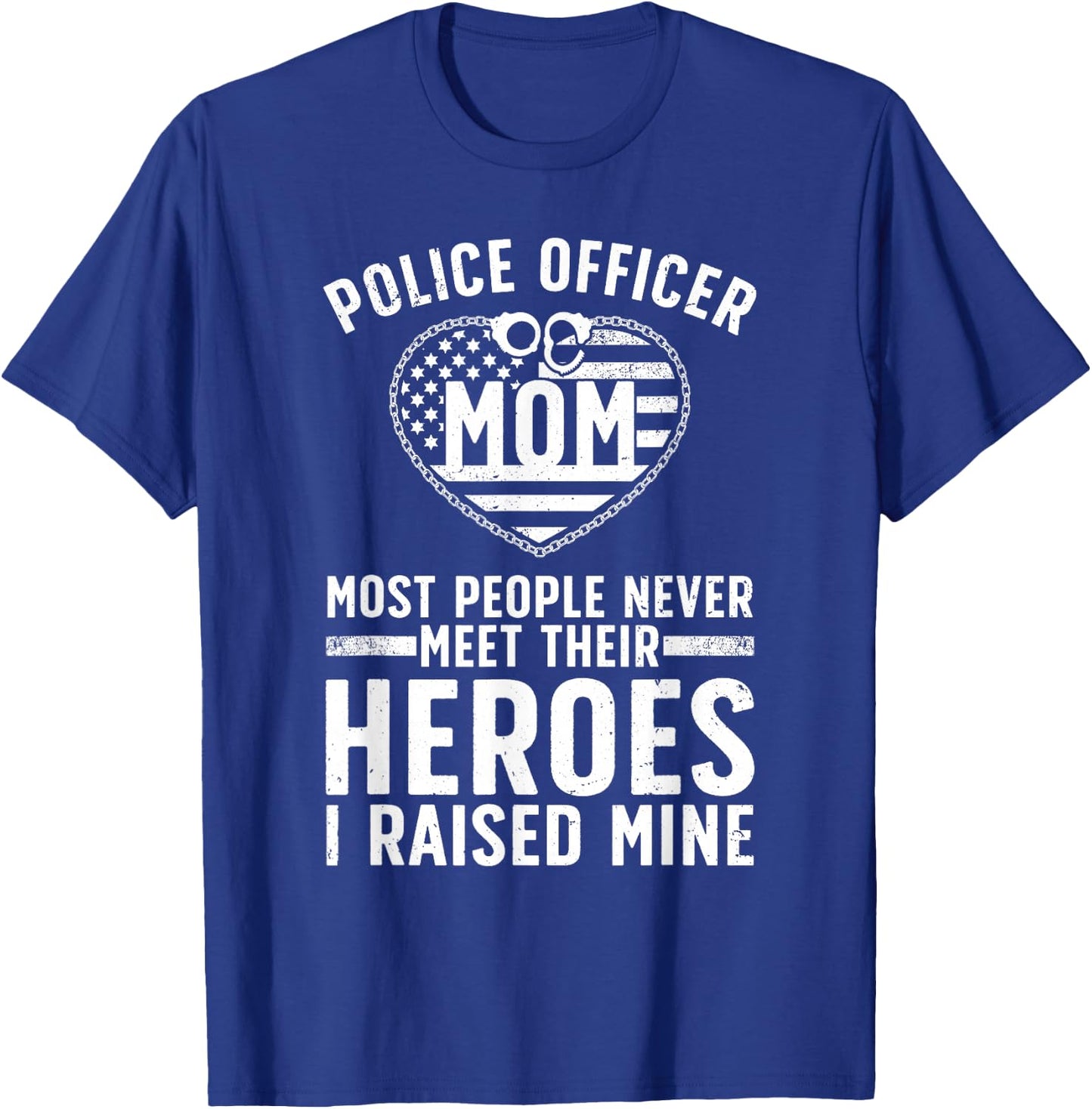 Police Officer Mom Art For Mother Women Cop Police Officer T-Shirt - T-Shirt | Royal
