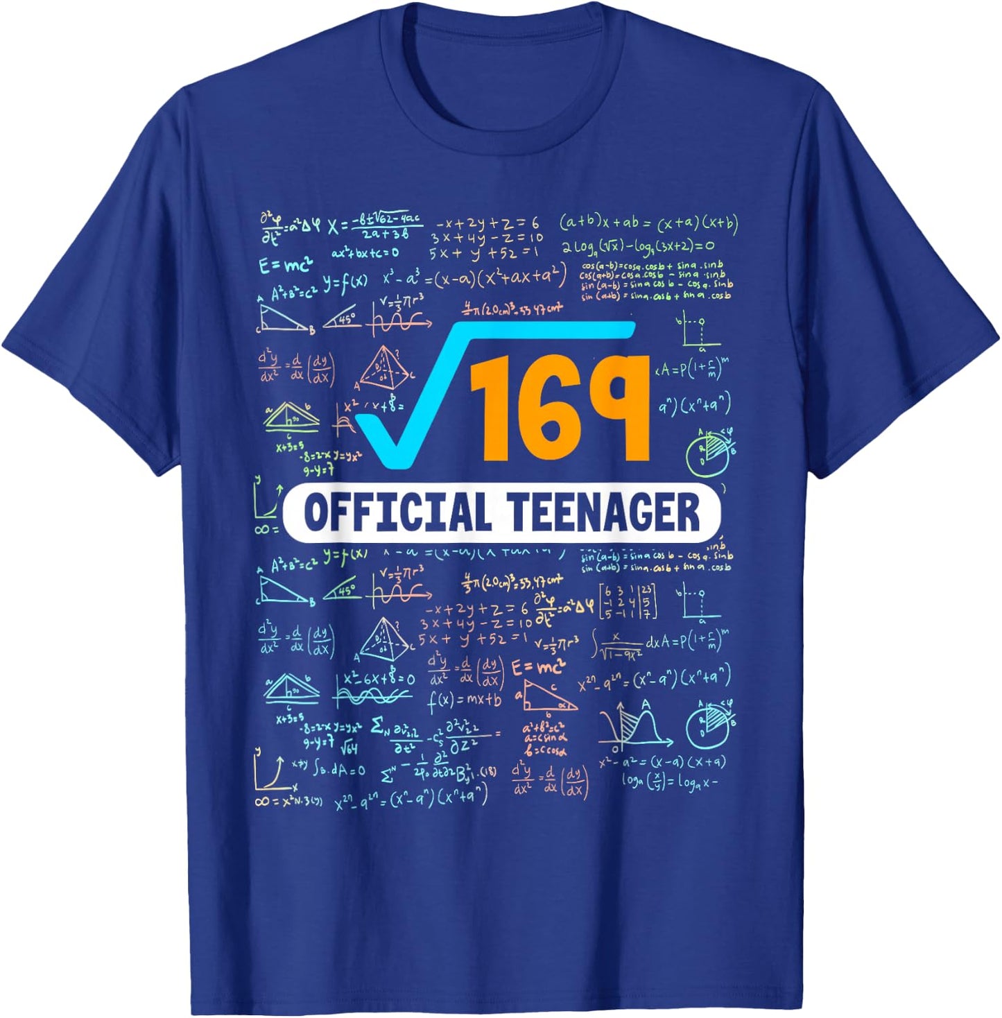 Square Root Of 169 13 Years Old Official Teenager Birthday T-Shirt - T-Shirt | Royal
