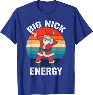 Big Nick Energy Dabbing Santa Christmas T-Shirt - T-Shirt | Royal