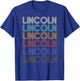 Lincoln First Name Retro Pattern Vintage Stylet T-Shirt - T-Shirt | Royal