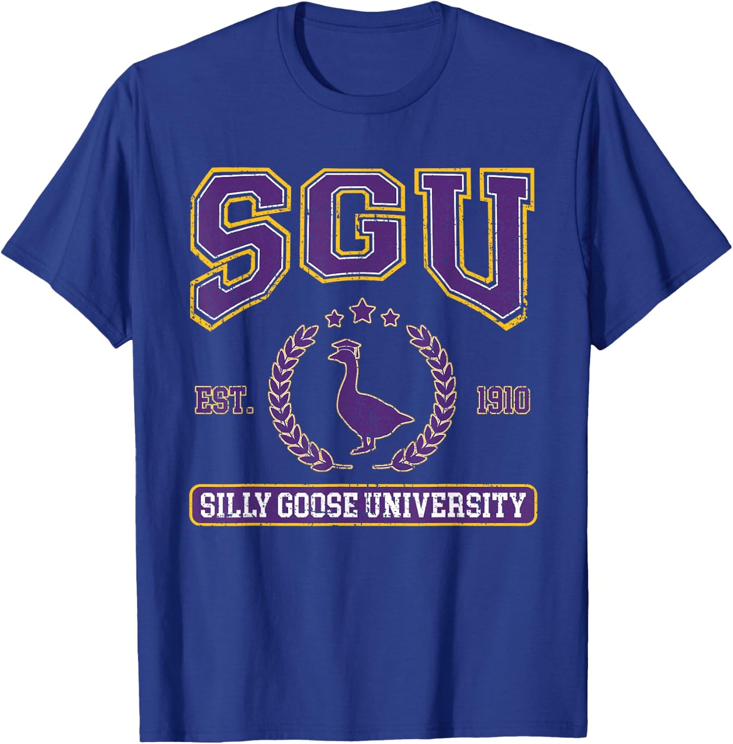 Silly Goose University Funny Silly Goose On The Loose T-Shirt - T-Shirt | Royal