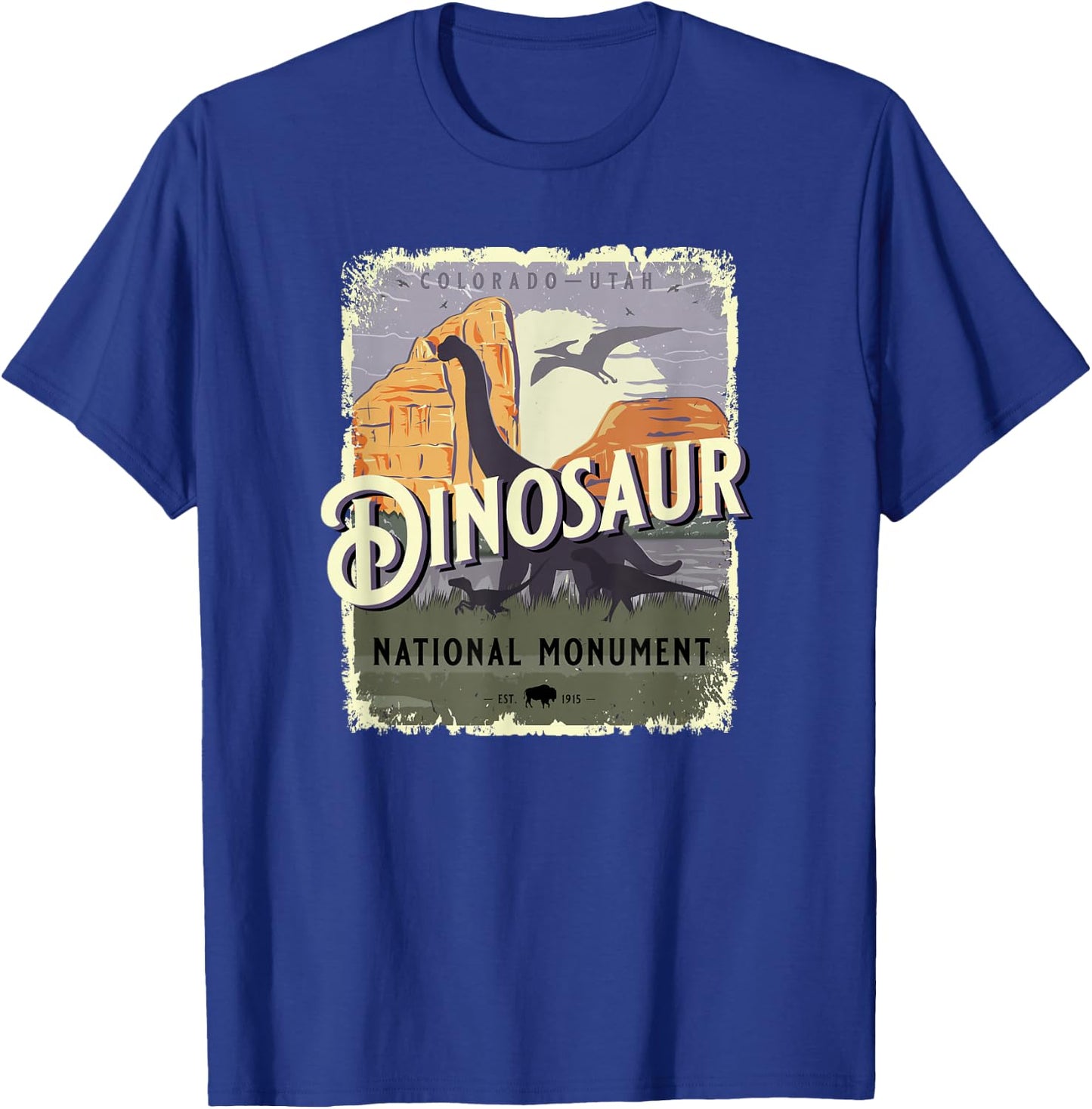 Dinosaur National Monument Colorado Utah USA Souvenir T-Shirt - T-Shirt | Royal