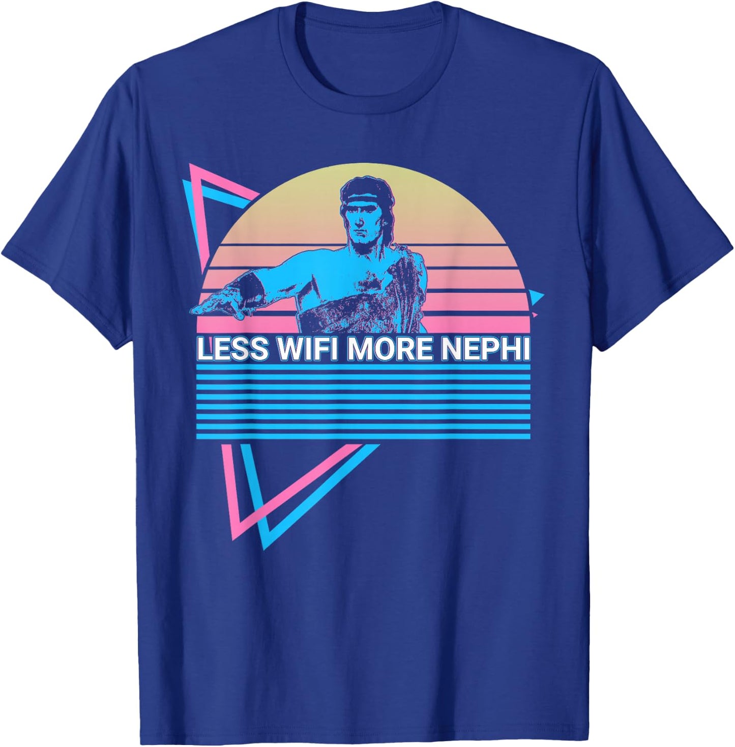 Mormon LDS Missionary Less WiFi More Nephi T-Shirt - T-Shirt | Royal