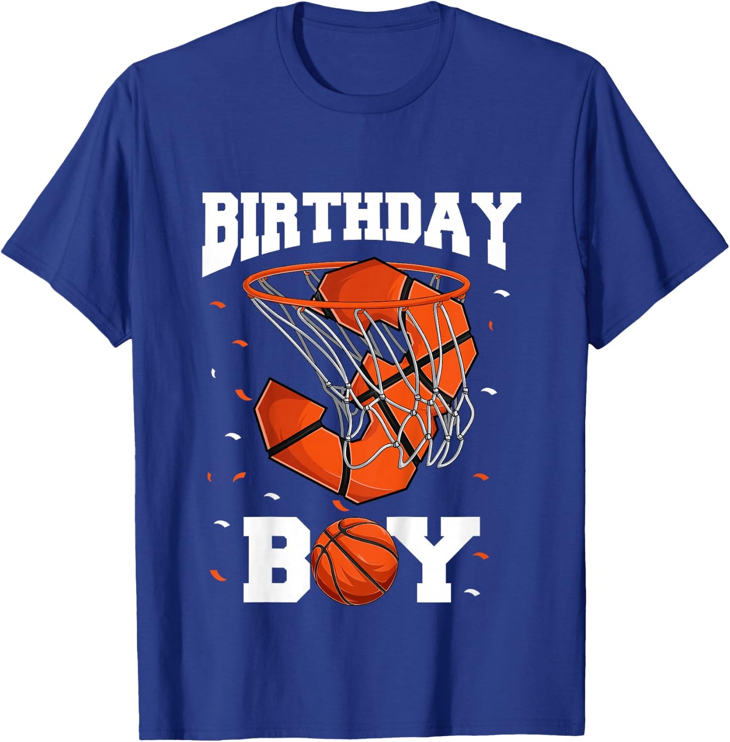 Kids 3rd Birthday Basketball Shirt Kids, Boys 3 Year Old T-Shirt - T-Shirt | Royal