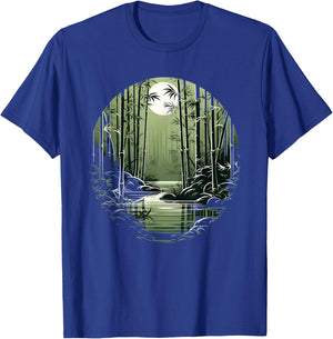 Asian Bamboo Forest Connection With Nature T-Shirt - T-Shirt | Royal