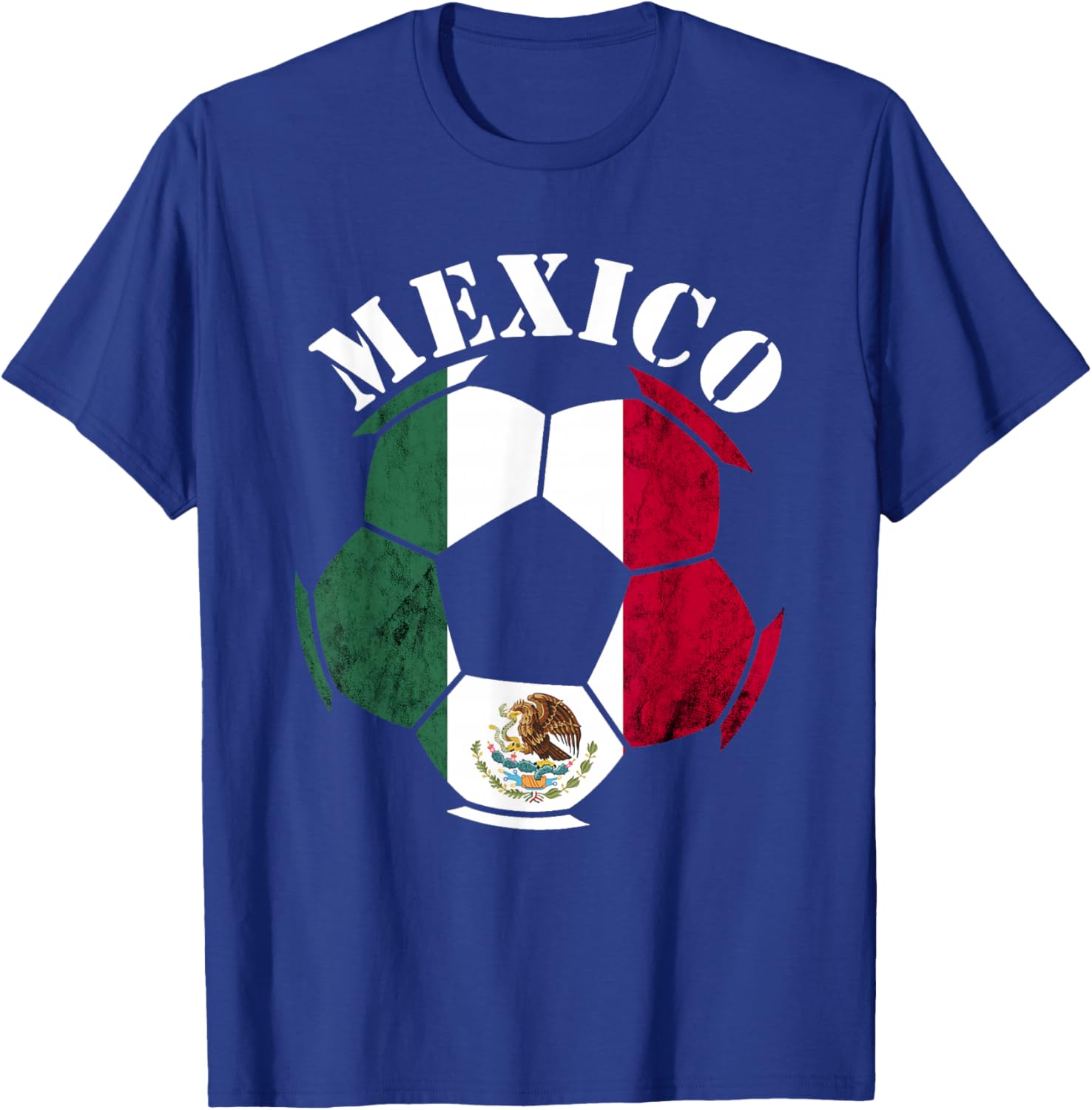Mexican Pride Ball Mexican Soccer Team Mexican Flag Mexico T-Shirt - T-Shirt | Royal