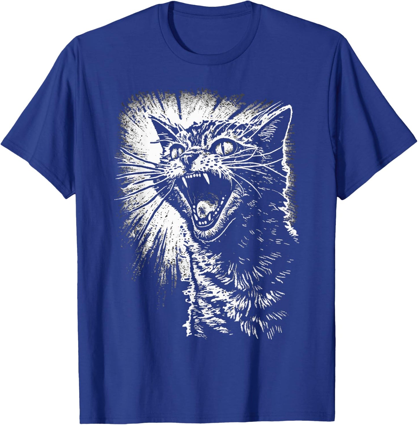 Angry Aggressive Hissing Cat Ready to Attack T-Shirt - T-Shirt | Royal