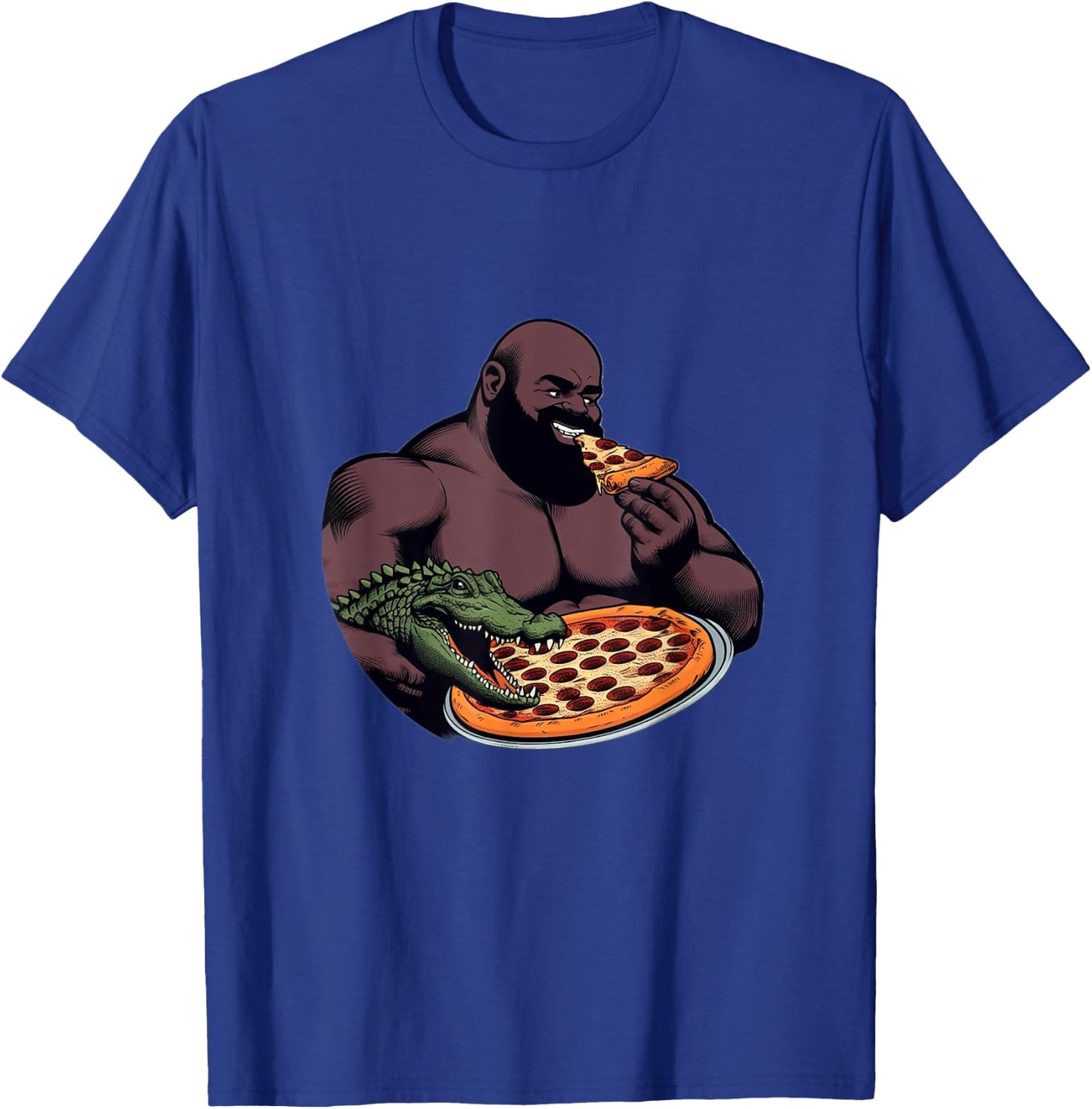 Gumbo Slice & Croc Buddy Pizzagator Epic Pizza Time Funny T-Shirt - T-Shirt | Royal