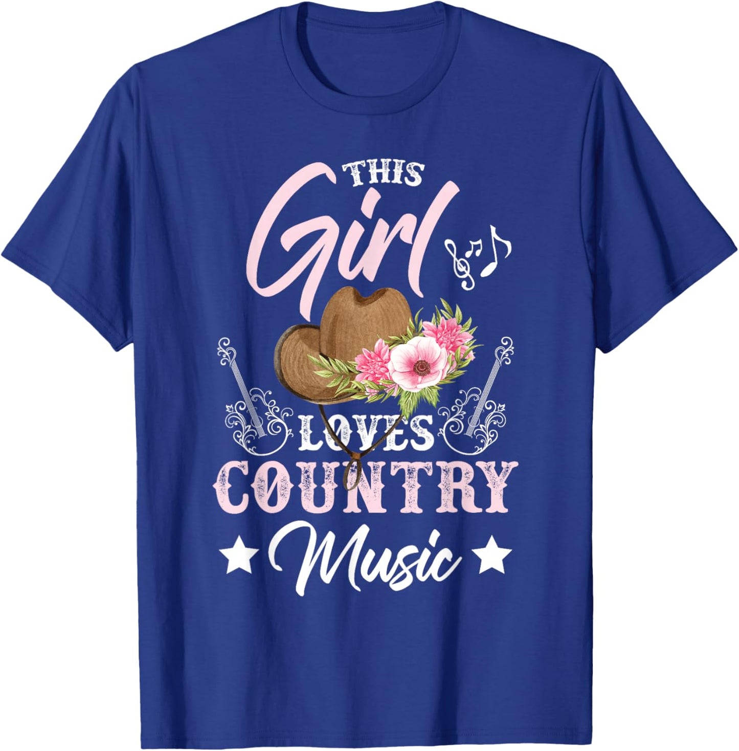 This Girl Loves Country Music T-Shirt - T-Shirt | Royal