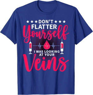 Phlebotomist Phlebotomy Technician Venipuncture Novelty T-Shirt - T-Shirt | Royal