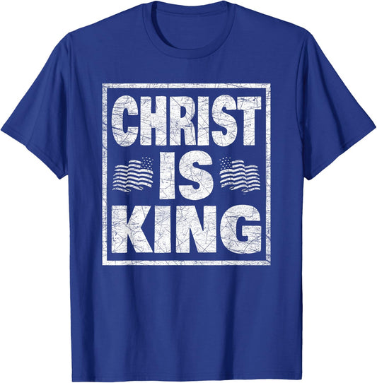 Christ Is King Bold Faith Design T-Shirt - T-Shirt | Royal