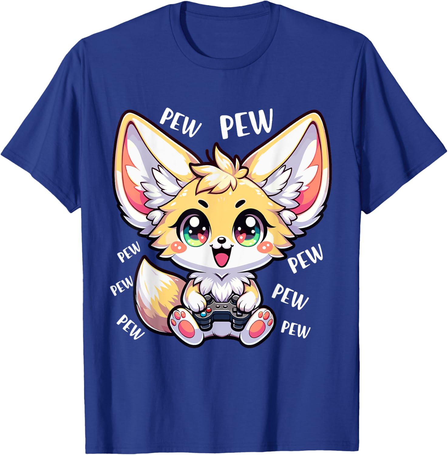 Fennec Fox Playing Video Games - Funny Gamer Boys Kids T-Shirt - T-Shirt | Royal