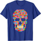 Skull Block Builder Bricks Halloween Skeleton Master Builder T-Shirt - T-Shirt | Royal