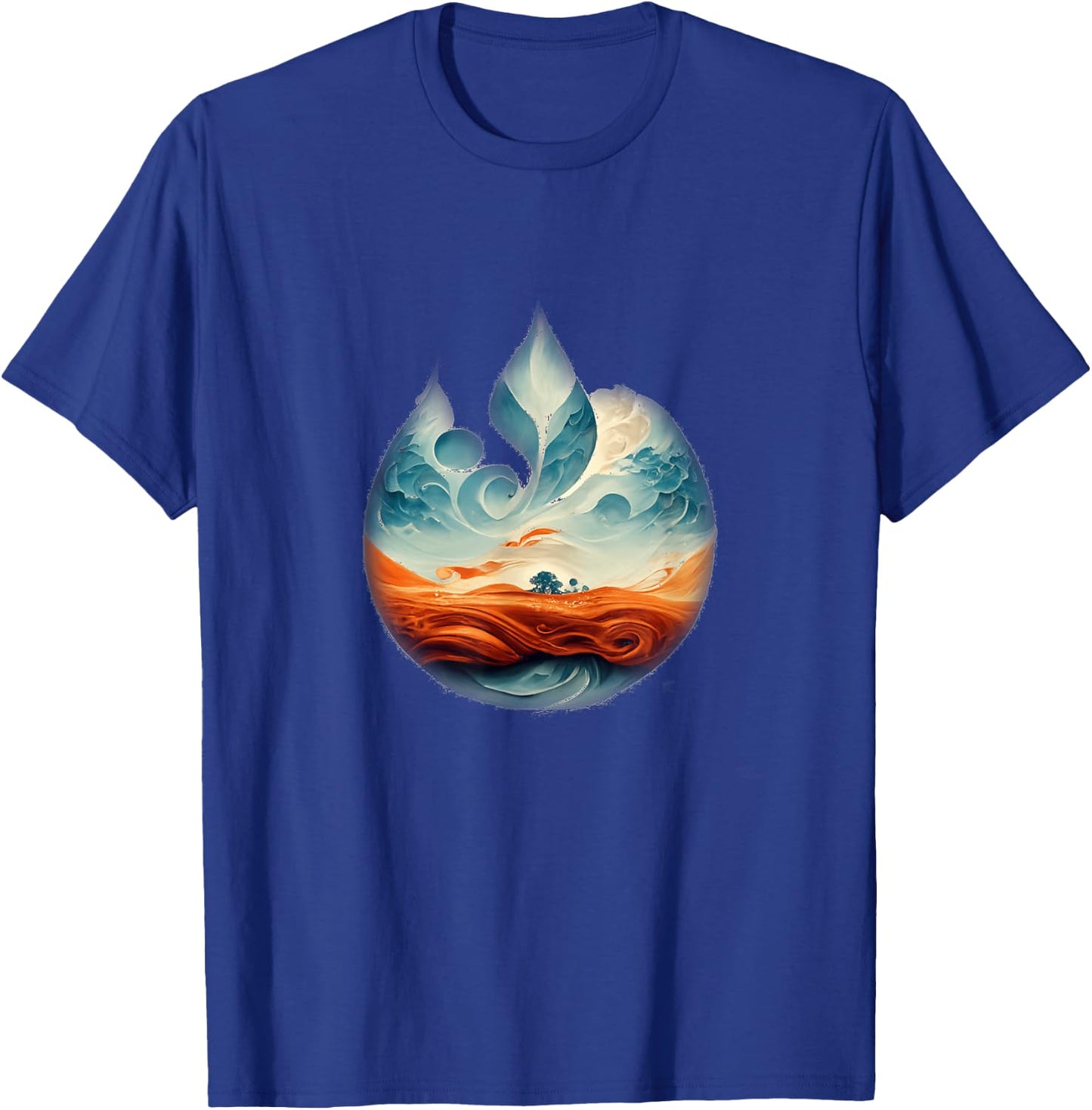 Logo of Water Fire Earth Wind T-Shirt - T-Shirt | Royal