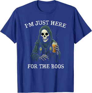 Funny Halloween I'm just here for the boos costume T-Shirt - T-Shirt | Royal