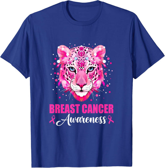 In October We Wear Pink Cute Little Lion Breast Cancer Women T-Shirt - T-Shirt | Royal