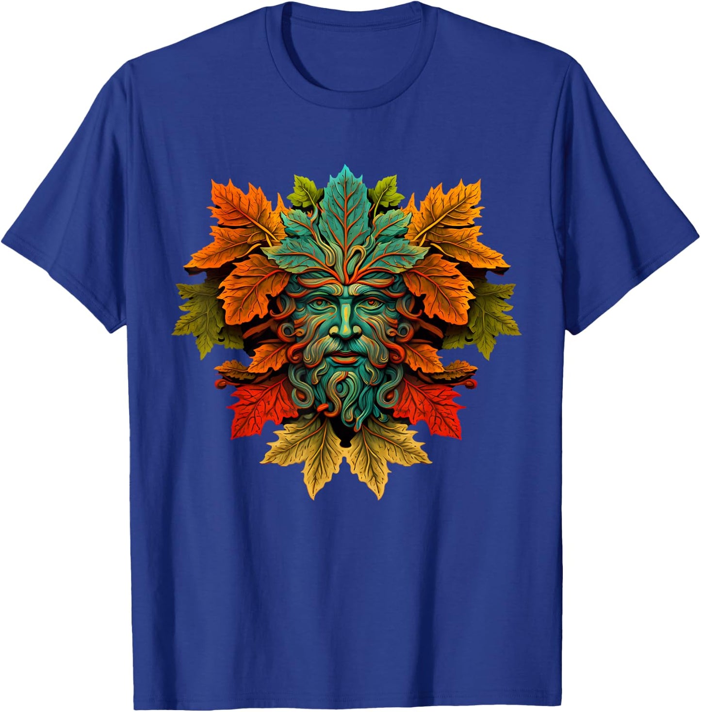 Traditional Pagan Celtic Greenman T-Shirt - T-Shirt | Royal
