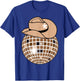 Cowboy Hat Disco Ball Light Brown Cowgirl T-Shirt - T-Shirt | Royal