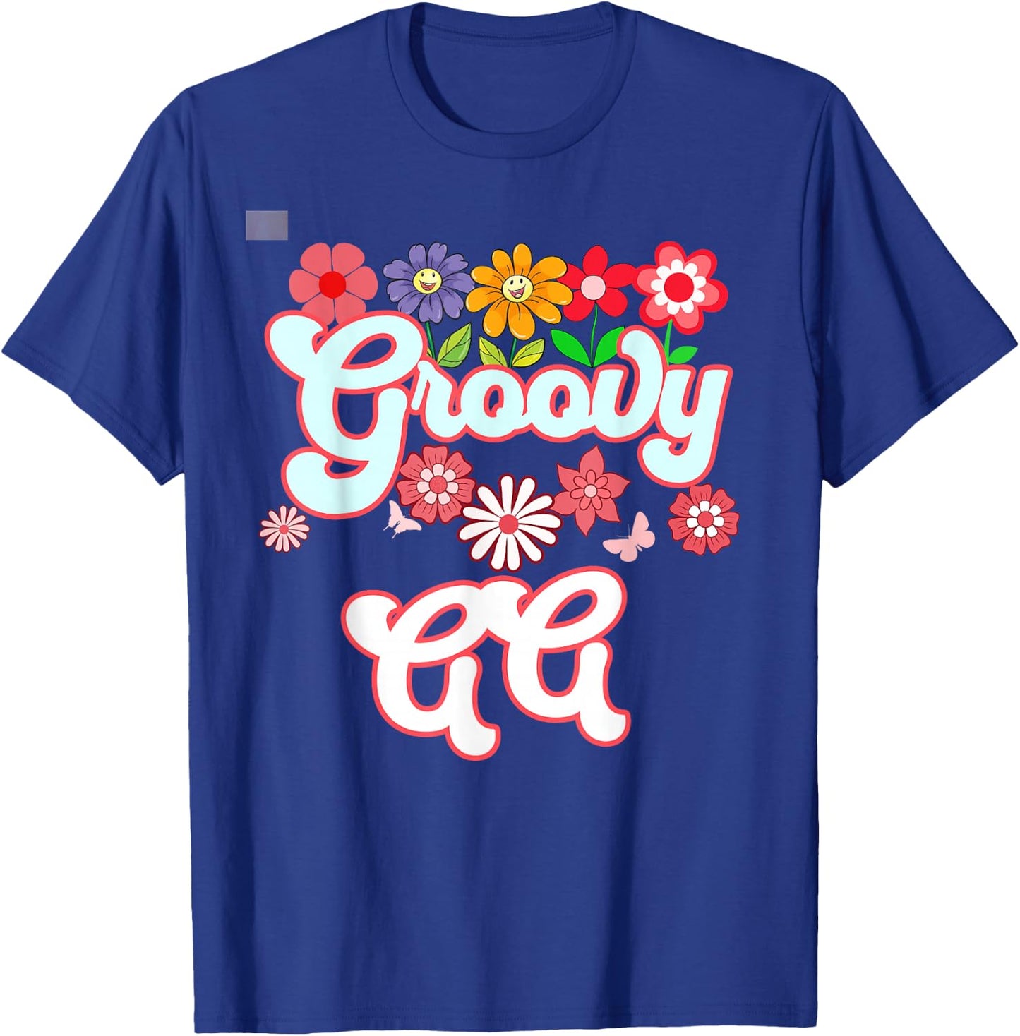 Groovy GG Floral Hippie Retro Daisy Flower Mother's Day T-Shirt - T-Shirt | Royal