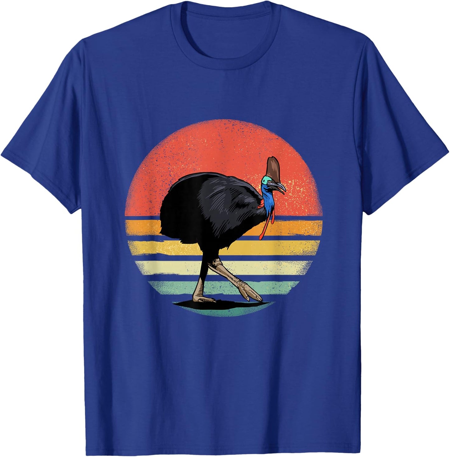 Retro Vintage Cassowary Bird Animal Bird Lover Bird Watcher T-Shirt - T-Shirt | Royal