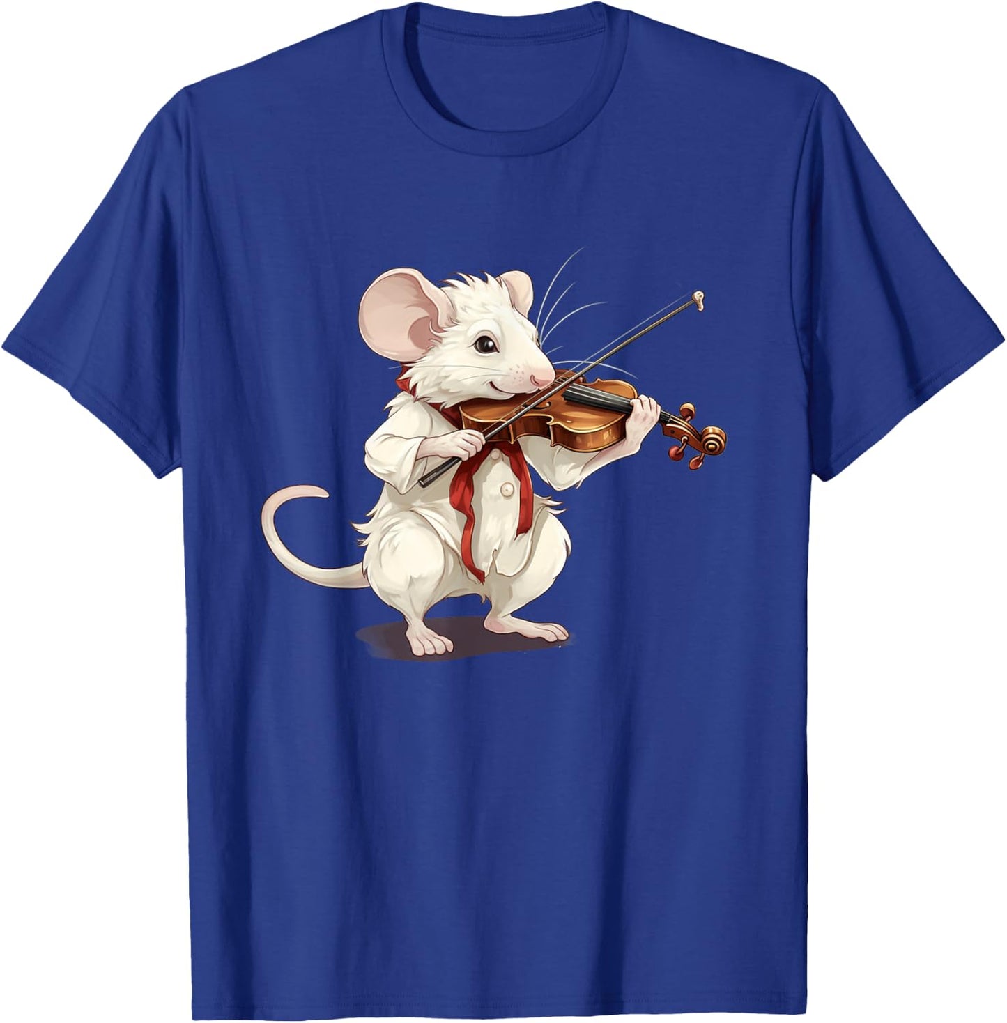 Happy classic Violin Music with white Rodent for Pets Lovers T-Shirt - T-Shirt | Royal