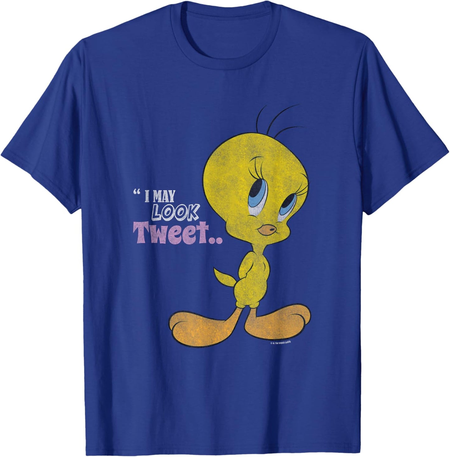 Looney Tunes I May Look Tweet Distressed Tweety Shot T-Shirt - T-Shirt | Royal