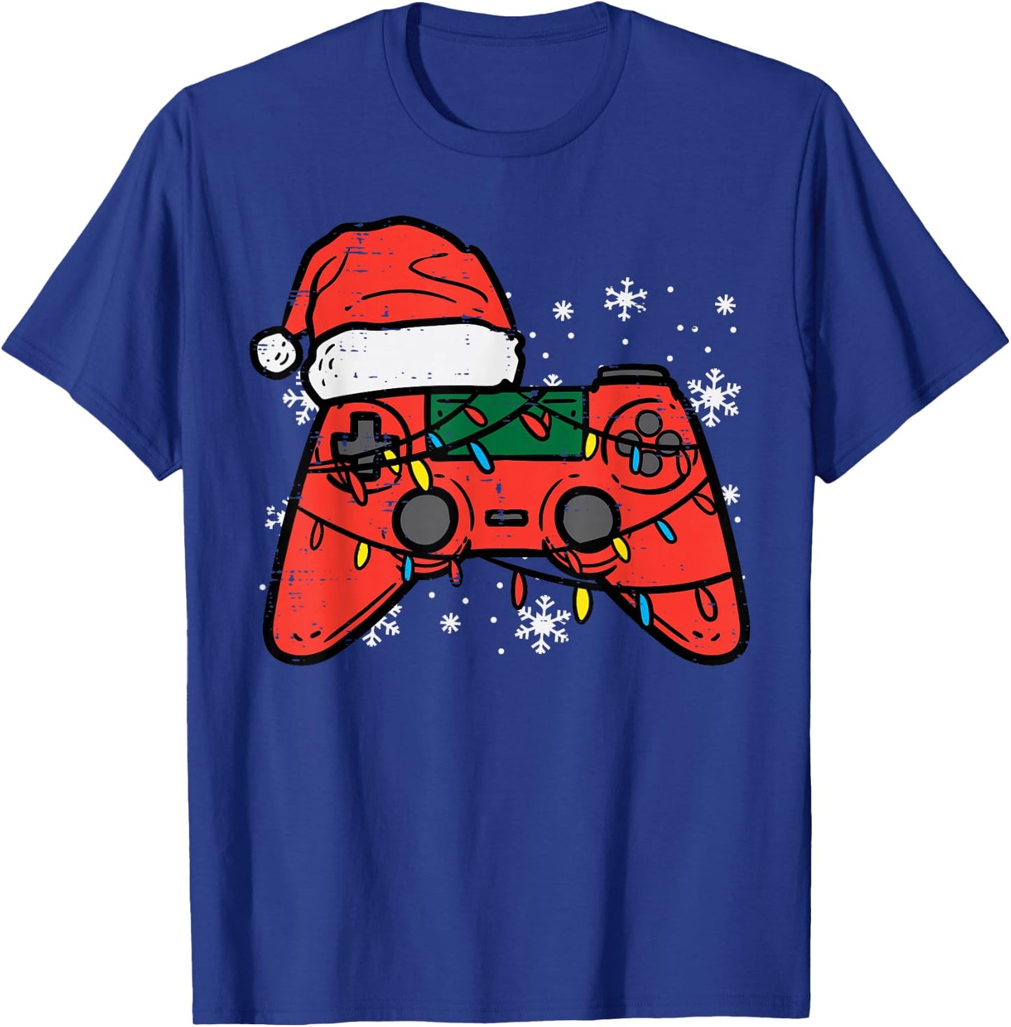Christmas Gamer Controller Xmas Boys Kids Youth Men Teen T-Shirt - T-Shirt | Royal