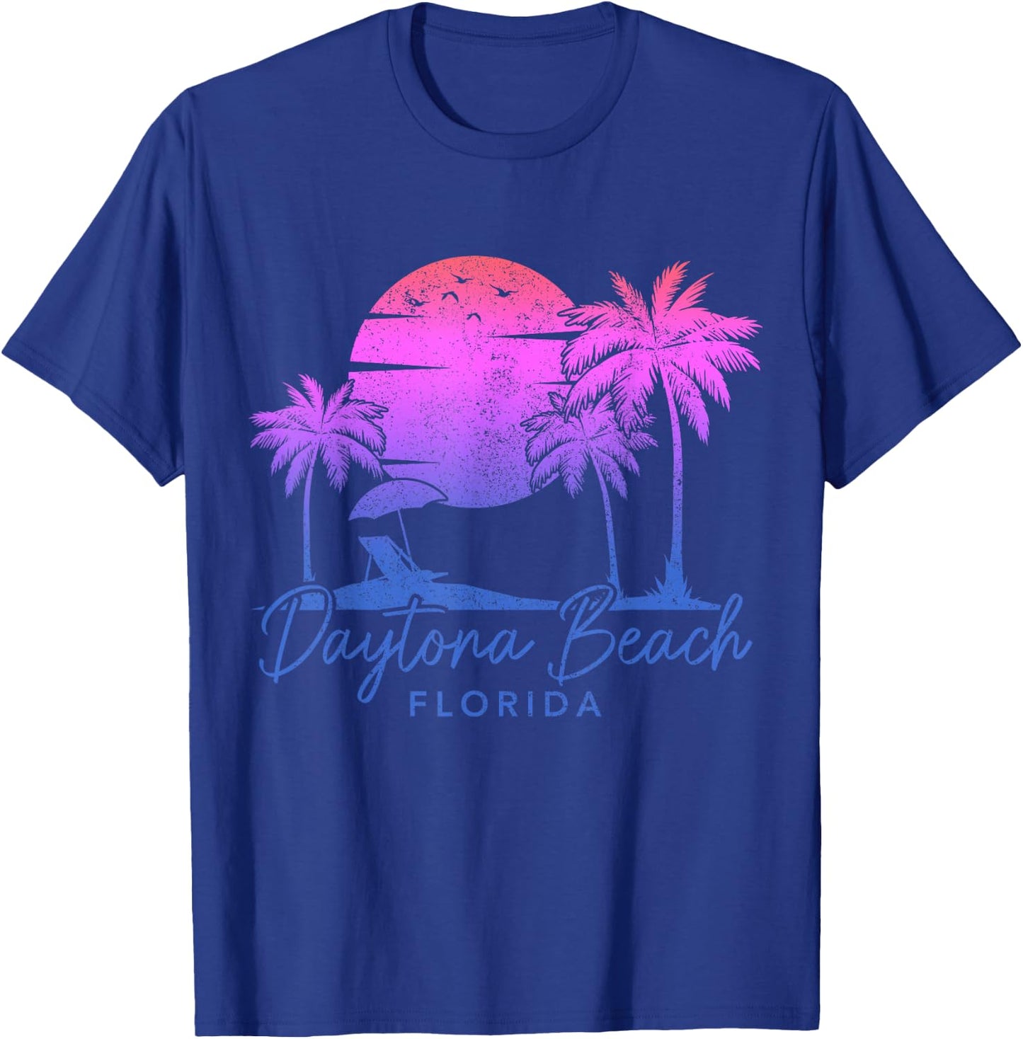 Daytona Beach Florida FL Surfer Vintage Retro T-Shirt - T-Shirt | Royal