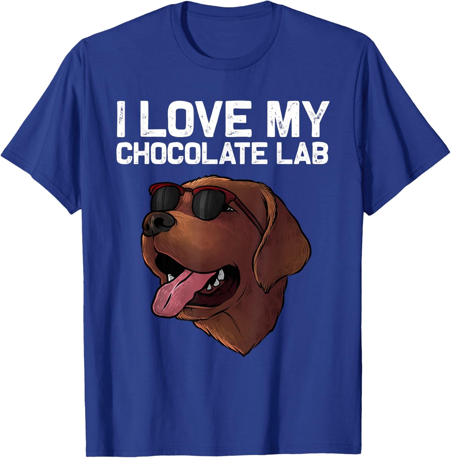 Cute Chocolate Lab Design Women Labrador Retriever T-Shirt - T-Shirt | Royal