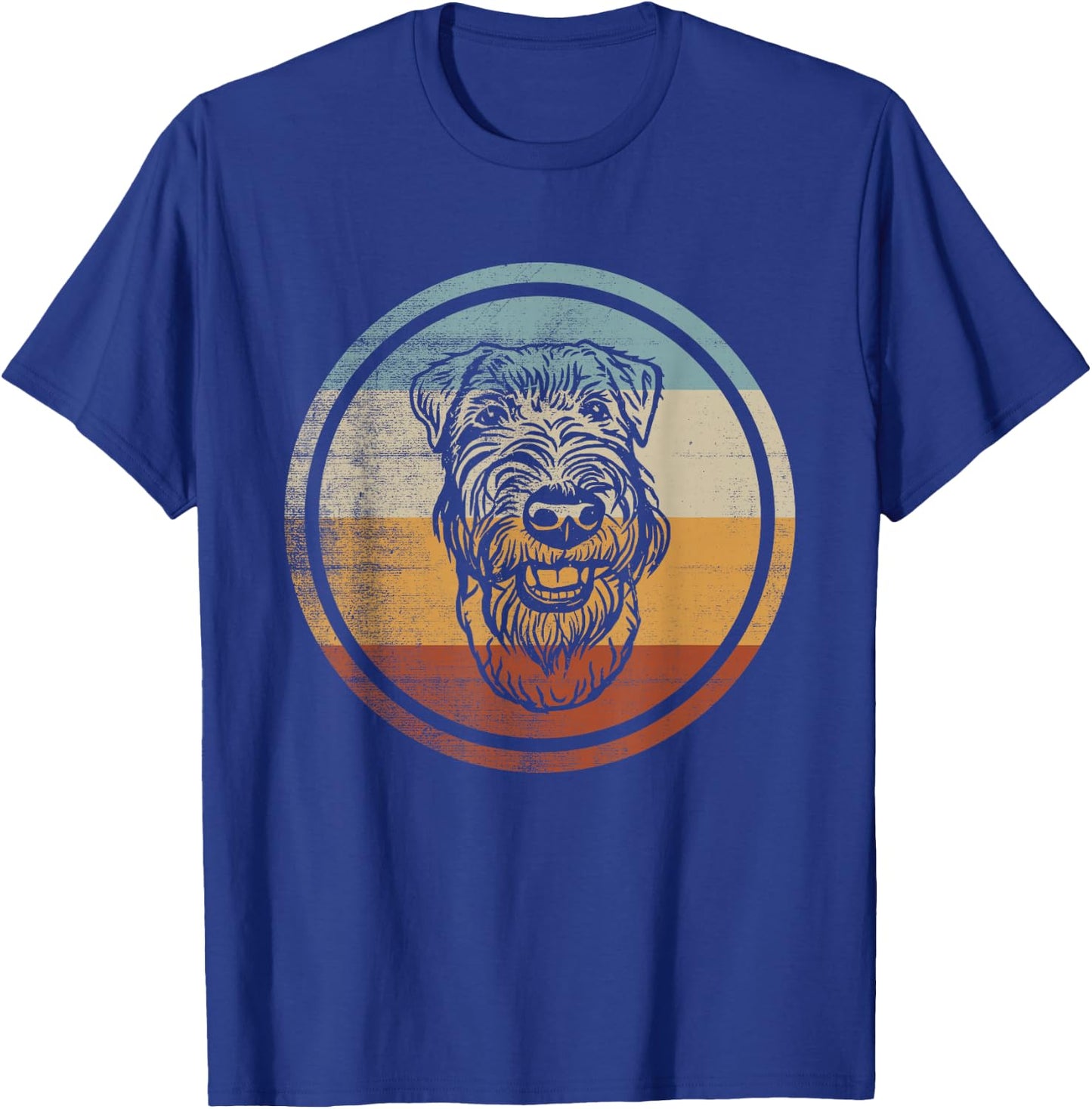 Retro Vintage Dog Design Welsh Terrier T-Shirt - T-Shirt | Royal