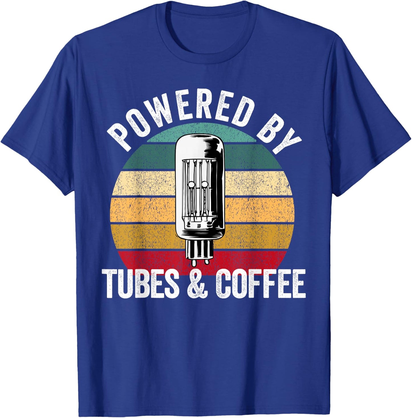 Vacuum tube Amp Amplifier Analog Audio Electron Valve Guitar T-Shirt - T-Shirt | Royal