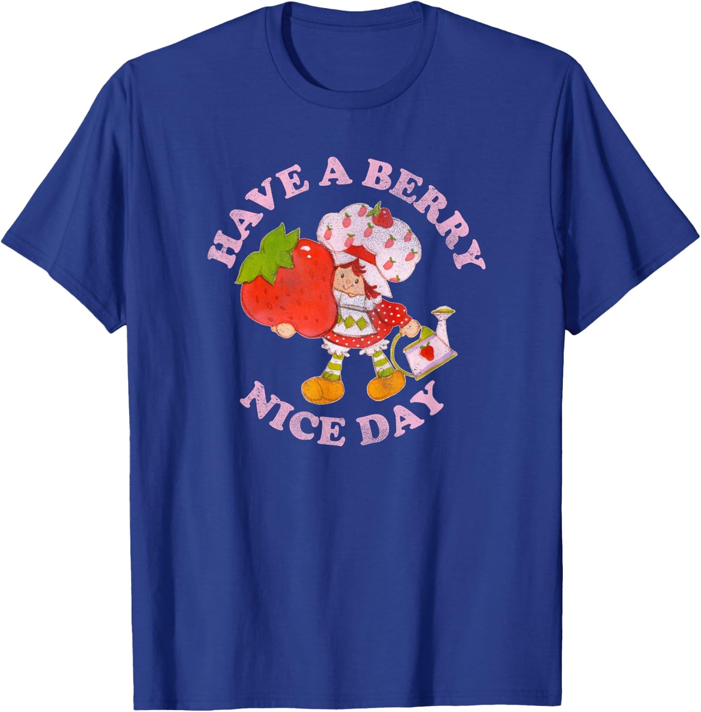 Strawberry Shortcake A Berry Nice Day Vintage Pink Logo T-Shirt - T-Shirt | Royal