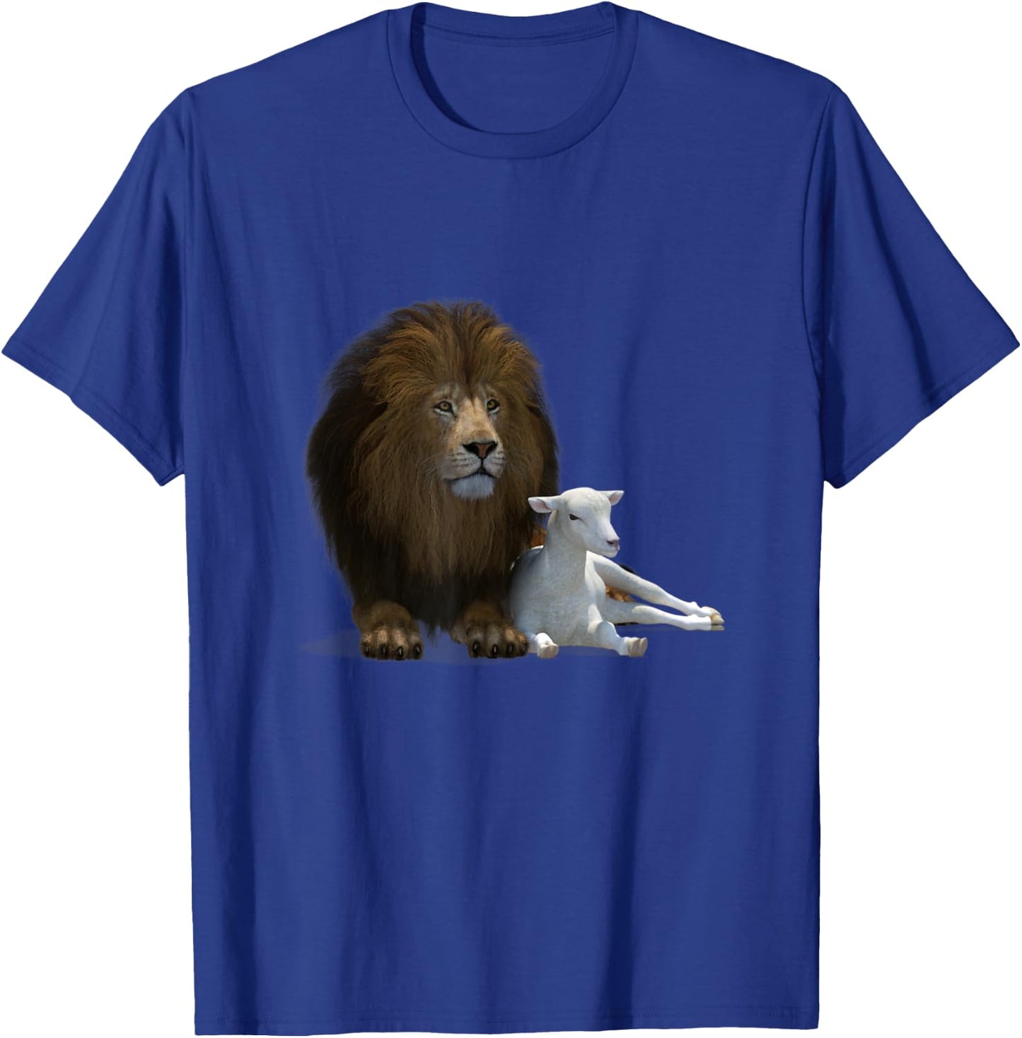 Lion And Lamb Cross Jesus Christ Yahshua - Lion Of Judah T-Shirt - T-Shirt | Royal