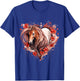 Heart With Horse Head For Horseback Riding Horse T-Shirt - T-Shirt | Royal