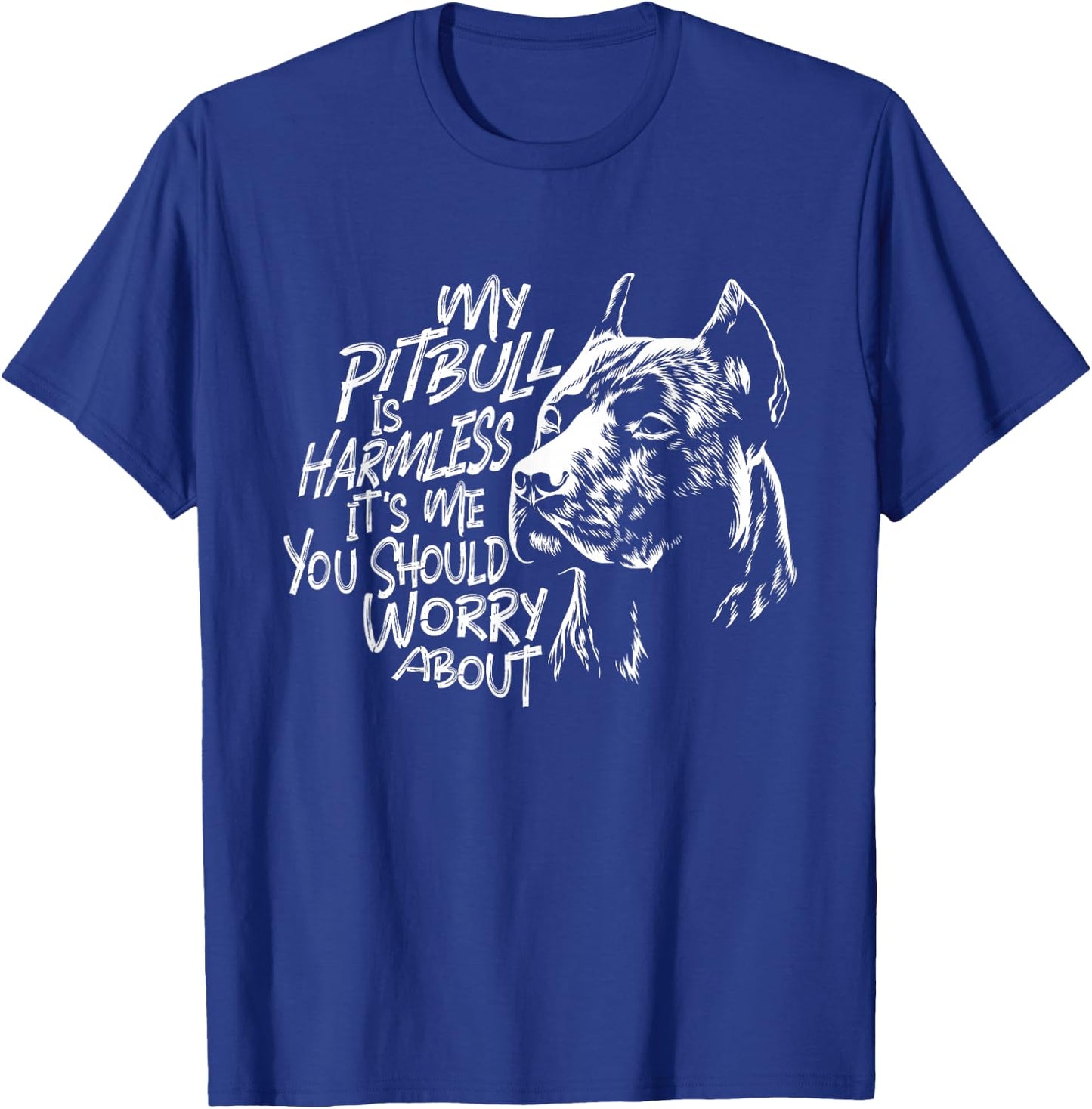 My Pitbull Is Harmless - Pet Breeder Canine Dog Lover Women T-Shirt - T-Shirt | Royal