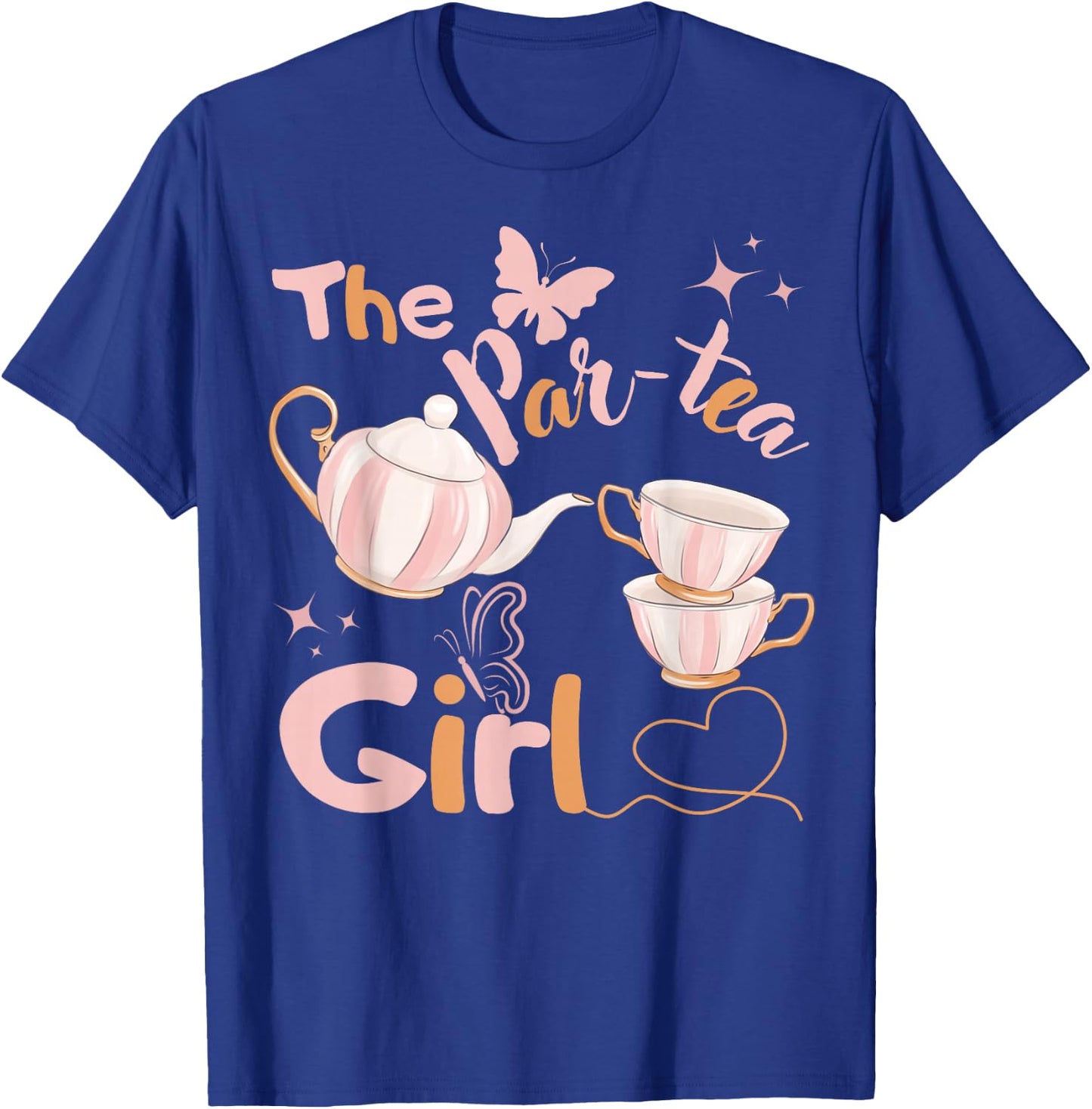 Girl 2nd Birthday Teapot Pastel Color Tea for Two Bday Party T-Shirt - T-Shirt | Royal