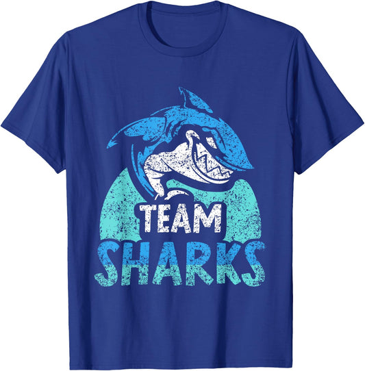 Team Sharks Teeth Shark Lover Animal T-Shirt - T-Shirt | Royal